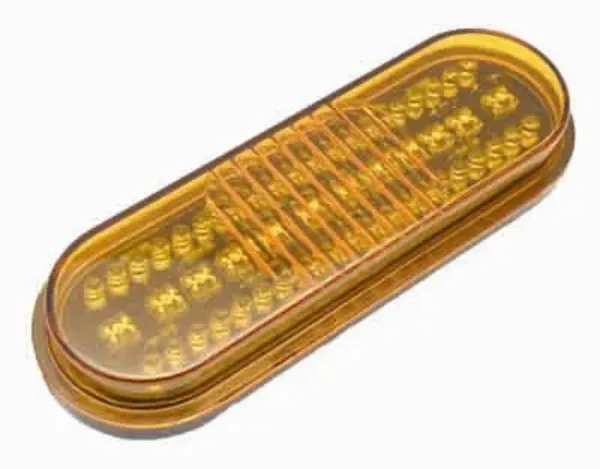 "Front Park/Turn 6"" Oval 52 Diode Amber Grommet Mount Hard-Wired"