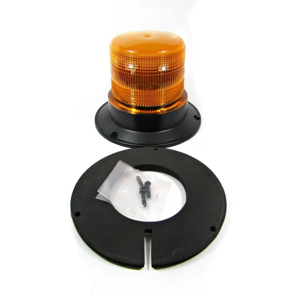 Class I Amber 8-LED Warning Beacon – 161.4mm x 120mm, 3 Flash Patterns, 12–24V, 3-Bolt Mount