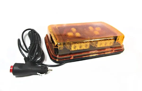 11 Inch Class III LED Mini Warning Light Bar – Amber, 36 LED, 12-24V, Magnetic Mount, 24 Flash Patterns