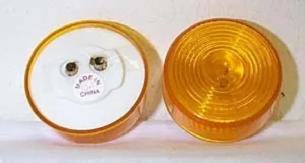 2 Inch Round Amber Incandescent Marker Light