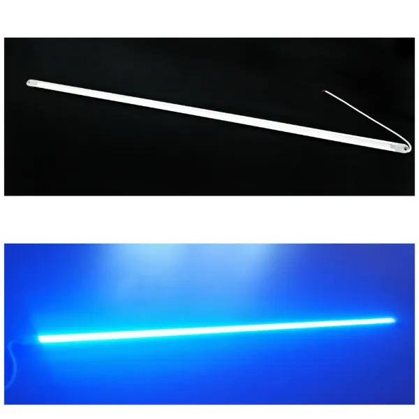 40" Low-Profile Blue LED Light Bar – Aluminum Housing with Mounting Wings