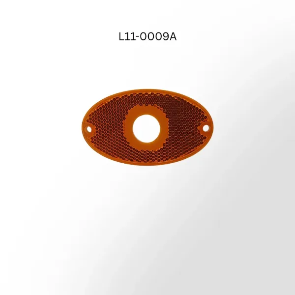 Oval Amber Reflector for 3/4-Inch Marker Light – Adhesive Backed & Screw Mount, 3.72 x 2.15 Inch