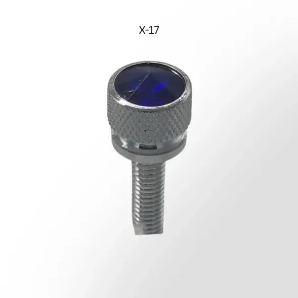 Kenworth Long Chrome Dash Screw with Blue Jewel Accent