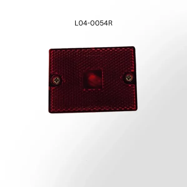 Red Incandescent Trailer Marker Light Stud Mount With Reflector Black Base