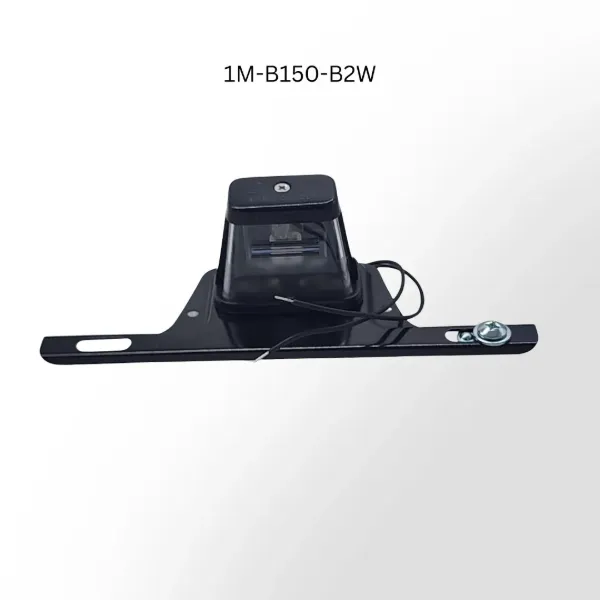 12 Volt Incandescent License Plate Light Black Housing With Bracket Two Wire