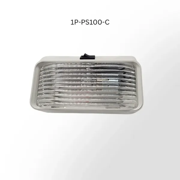 Rectangular LED Porch Light – 18 SMD, Clear Lens with Built-In Switch