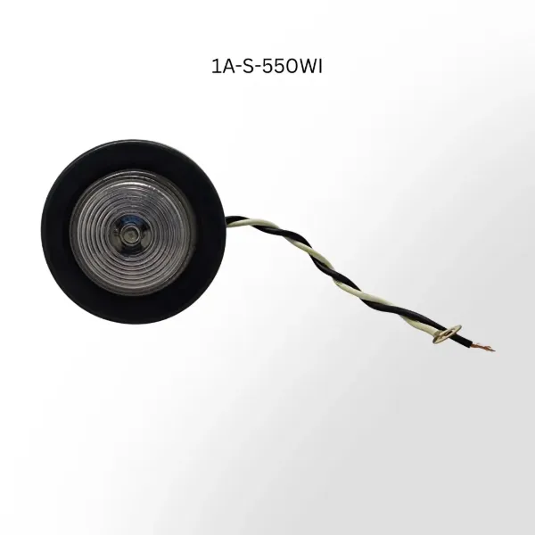 2" Round White LED Auxiliary Light – 9 Diodes, Clear Lens with Grommet & Pigtail