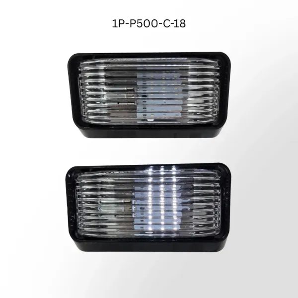 Rectangular LED Porch Light – 18 SMD, Clear Lens, Black Base, No Switch