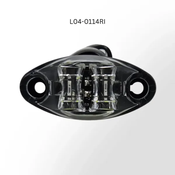 Dragon Eyes™ Pro Red LED Marker & Clearance Light – Clear Lens, 2-Wire