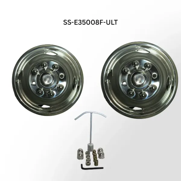 16" x 6" Front Wheel Simulator Set – Ford E-350/E-450 (2008–Current), 8 Lug, 8 on 6.5", 4 Hand Hole