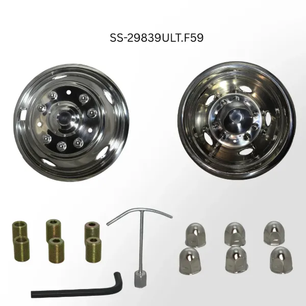 "Wheel Simulator Set19.5""X6"" 10/225Mm 5Hh Ford F59 2024 Over Lug Bolt On"