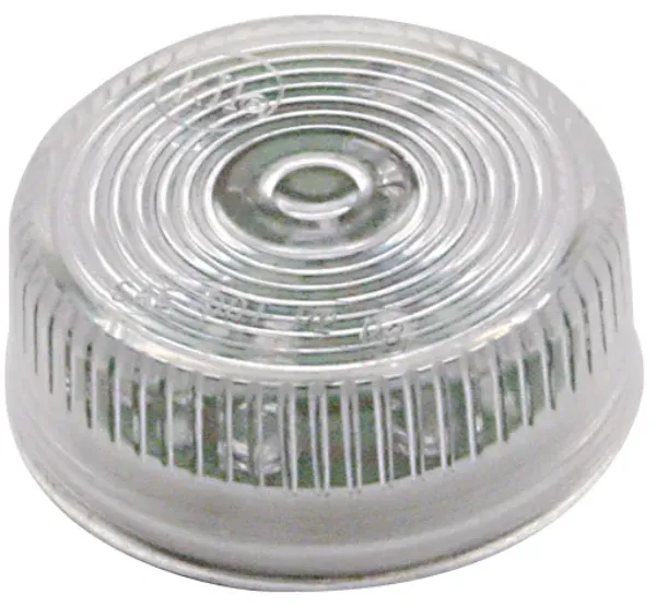 2 Inch Round Red LED Marker Light 9 Diode Clear Lens