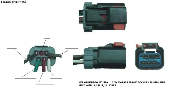 Replacement Light Pigtail for L02-0014 & L02-0015 – Vehicle Lighting Wiring Connector