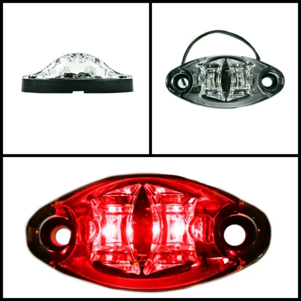 Dragon Eyes™ Core Red LED Marker Light – Clear Lens, 7.5mm, 1-Wire