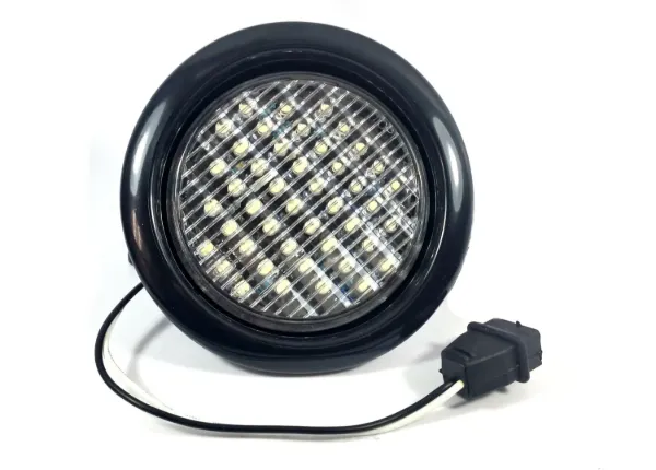 4" Round White LED Backup Light Kit – 45 Diode, Hardwired, Includes Grommet & Pigtail