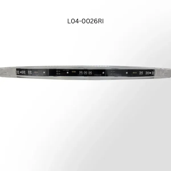 18" Signature Series Red LED Identification Light Bar – Clear Lens, 9 Diodes, Surface Mount