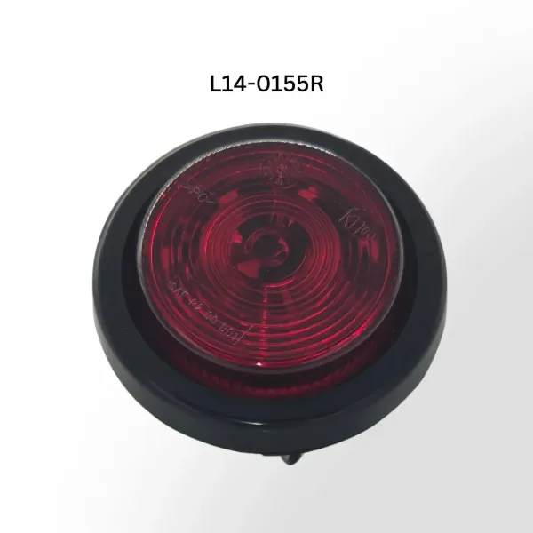 2.5" Round Red LED Marker Light – 12 SMD, Grommet Mount, Standard Plug