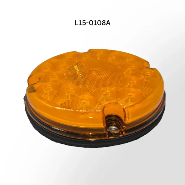 7-1/8 Inch Amber 17-LED Turn, Park & Marker Light with Reflector – Surface Mount, Bare Wire