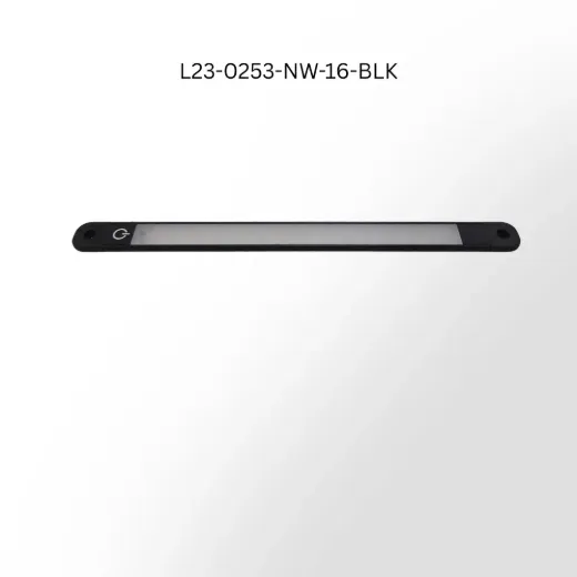16 Inch Low Profile Warm White LED Light Bar 3000K Black Aluminum Housing With Dimmer Switch