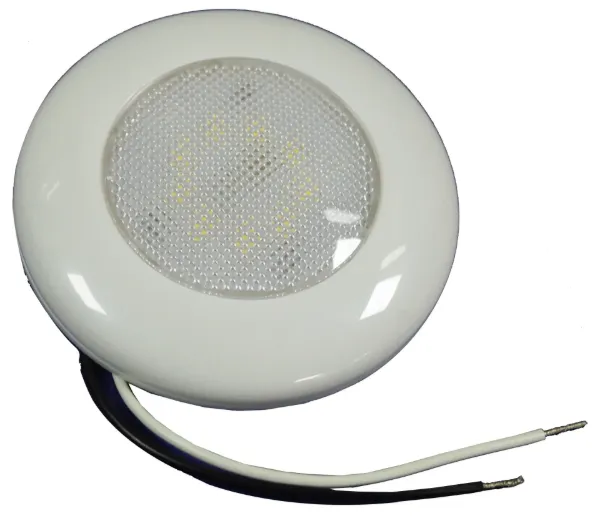 3" Surface-Mount LED Downlight – 5500K Cool White, White Housing, No Switch