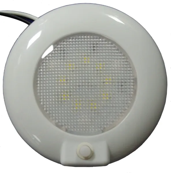 3" Surface-Mount LED Downlight – 5500K Cool White, White Housing with White Switch